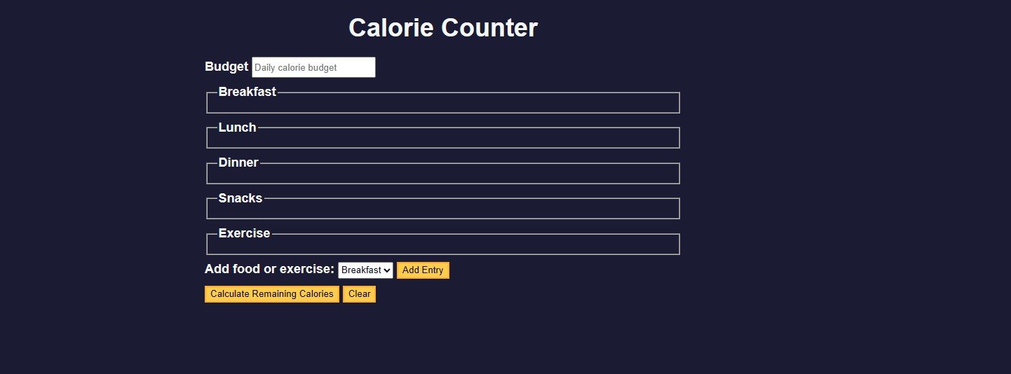 a counter calorie calculator